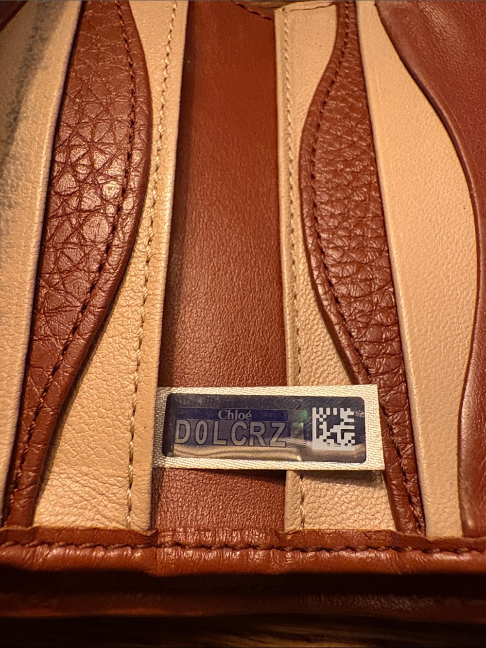 Chloé Brown Leather Wallet with Gold Padlock Charm - Picture 6 of 6